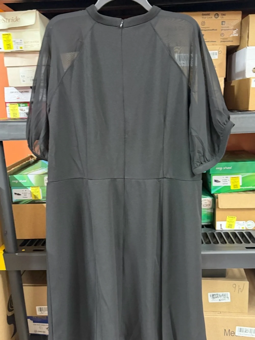 London Times Raglan Fit & Flare Mockneck Black Dress Size 18W NEW - Picture 2 of 5